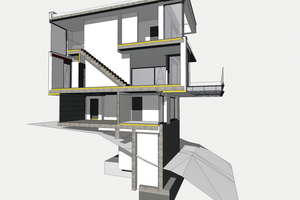  BIM für größere Wohnbau­projekte liegt nahe. Aber auch für kleinere Bauvorhaben, so wie dieses Wohnhaus, kann es Vorteile bieten. 