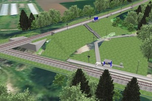  Darstellung des Bahnhofs Werbig im Osten von Brandenburg, der 2015 auf Basis von BIM erneuert wurde. 