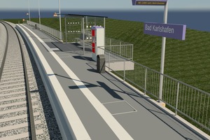  Nach erfolgreichen BIM-Pilotprojekten startete der Bahnhofsbetreiber im Jahr 2016 die Planung von über 60 Projekten mit der BIM-Methodik; hier der Bahnsteig im nordhessischen Bad Karlshafen. 