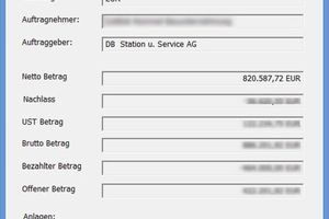  Eine eingereichte XRechnung im „MWM-Mengen-Viewer“ – die XRechnung hat vier Anlagen.  