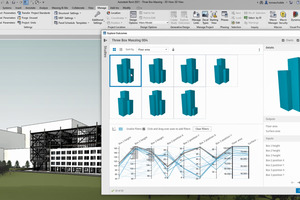  Generative Design in „Revit“ ermöglicht die Erkundung, Optimierung und Prüfung verschiedenster Designalternativen.  