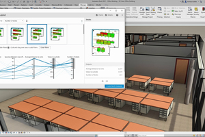  Generative Design in „Revit“ bietet Anwendungsszenarien wie Workspace-Layout.  