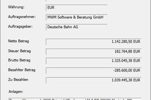  Darstellung einer XRechnung im MWM-Viewer 