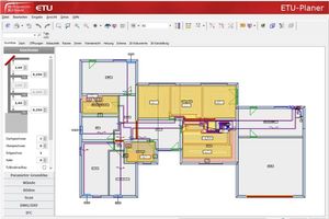  ETU-Planer Grundrissdarstellung mit Flächenheizung 