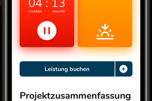  Die App stellt alle wichtigen Informationen auf der Baustelle zur Verfügung 