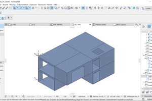  Die Software „Archicad“ ermöglicht die Ausgabe eines Tragwerksanalyse-Modells, das nur die relevanten Informationen anzeigt 