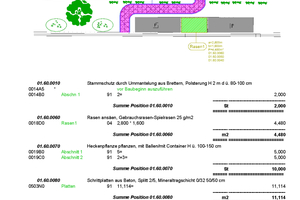  Ausdruck Aufmaß und Mengenberechnung aus Zeichnungen. 