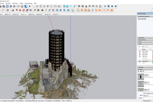  Dank der Punktwolken sind die Gerüstplaner der Lage, die Einrüstung auf den Zentimeter genau zu bauen.  