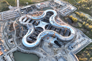  Der Bau des Nyt Hospital Nordseeland (NHN) in Dänemark hat eine Nutzfläche von 123.000 m² und soll im Jahr 2026 abgeschlossen sein. 