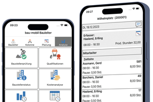  Die Version der Bauleiter-App, mit der Abrechner und Vermesser arbeiten, ermöglicht Unternehmen eine genaue Dokumentation der einzelnen Kostenstellen. 