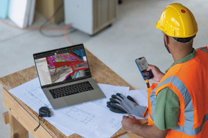 Mit Revizto können die Modelle jederzeit synchronisiert auf der Baustelle und im Büro eingesetzt werden 