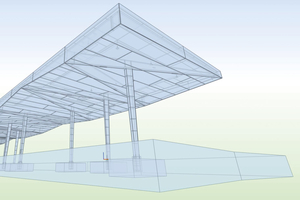  Die Fertigungsschablonen für die Aluminiumverbundplatten wurden direkt aus dem 3D-Modell abgeleitet. 