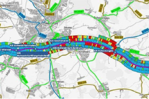  Autobahn A70: Hier wurde mithilfe von KI die Analyse von 4.800 Abschnitten zur Straßenbeschaffenheit und den Straßenverhältnissen durchgeführt. 