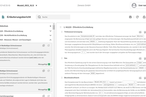  In der Software „Zenesis“ werden mittels KI-Unterstützung u. a. Erläuterungsberichte automatisch generiert.  