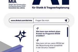  KI-Assistentin „Mia“ von Dlubal zur Unterstützung der Tragwerksplanung. 
