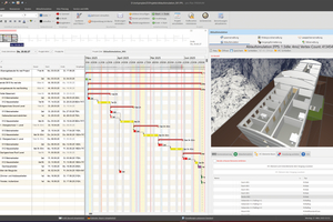  <div class="bildtext">Mittels der Bauablaufsimulation lässt sich der Fortschritt des Gebäudes im 3D-Modell visualisieren – abgestimmt auf den Bauzeitenplan. </div> 