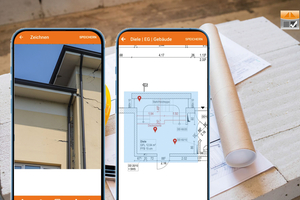  <div class="bildtext">Die pro-Report-App ermöglicht das schnelle Dokumentieren aller Vorkommnisse auf der Baustelle. </div> 