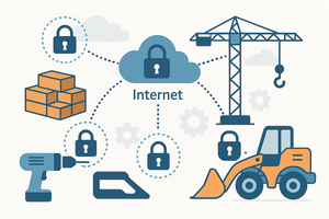  <div class="bildtext">Die IT-Sicherheit ist auf einer vernetzten Baustelle alternativlos.</div> 