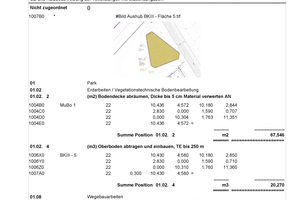  <div class="bildtext">Prüffähige Bauabrechnung: Aufmaßblatt nach HVA-B-StB, erstellt mit „MWM-Libero“.</div> 